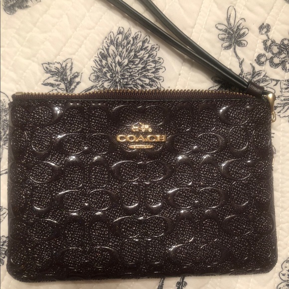 Coach Signature Patent Leather Metallic Oxblood - Picture 2 of 7